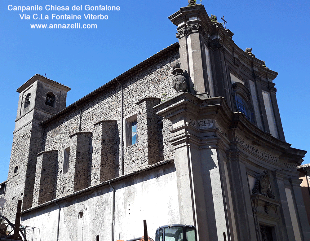 campanile chiesa del gonfalone via cardinal la fontaine viterbo