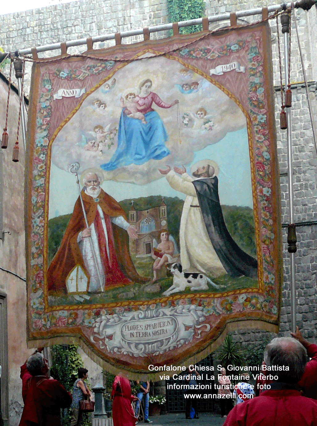 gonfalone chiesa san giovanni battista via cardinal la fontaine viterbo info e foto