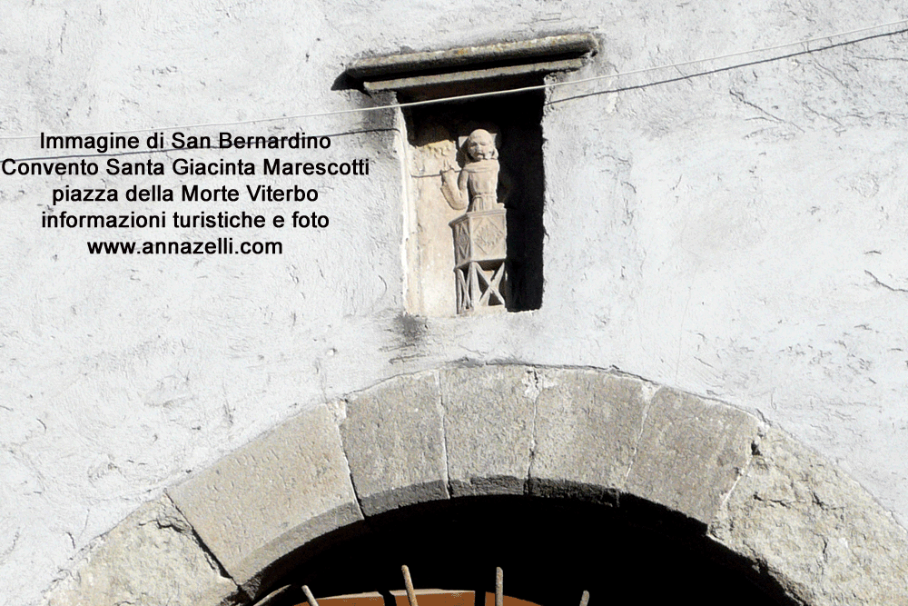 immagine di san bernardino convento chiesa santa giacinta marescotti piazza della morte viterbo foto anna zelli