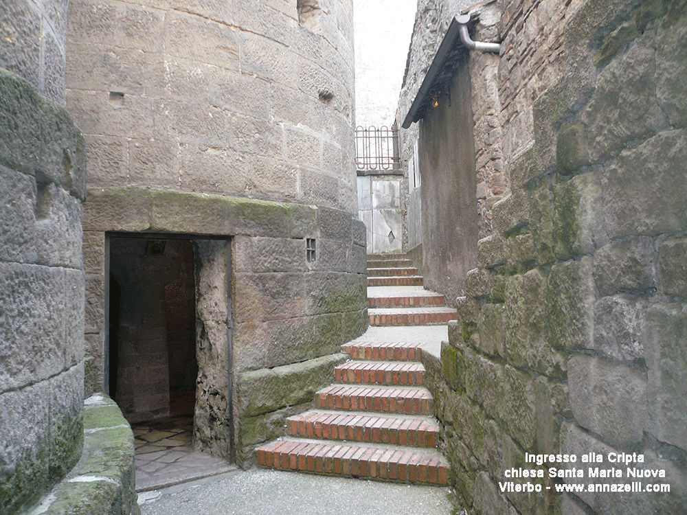 ingresso alla cripta della chiesa di santa maria nuova viterbo info e foto anna zelli