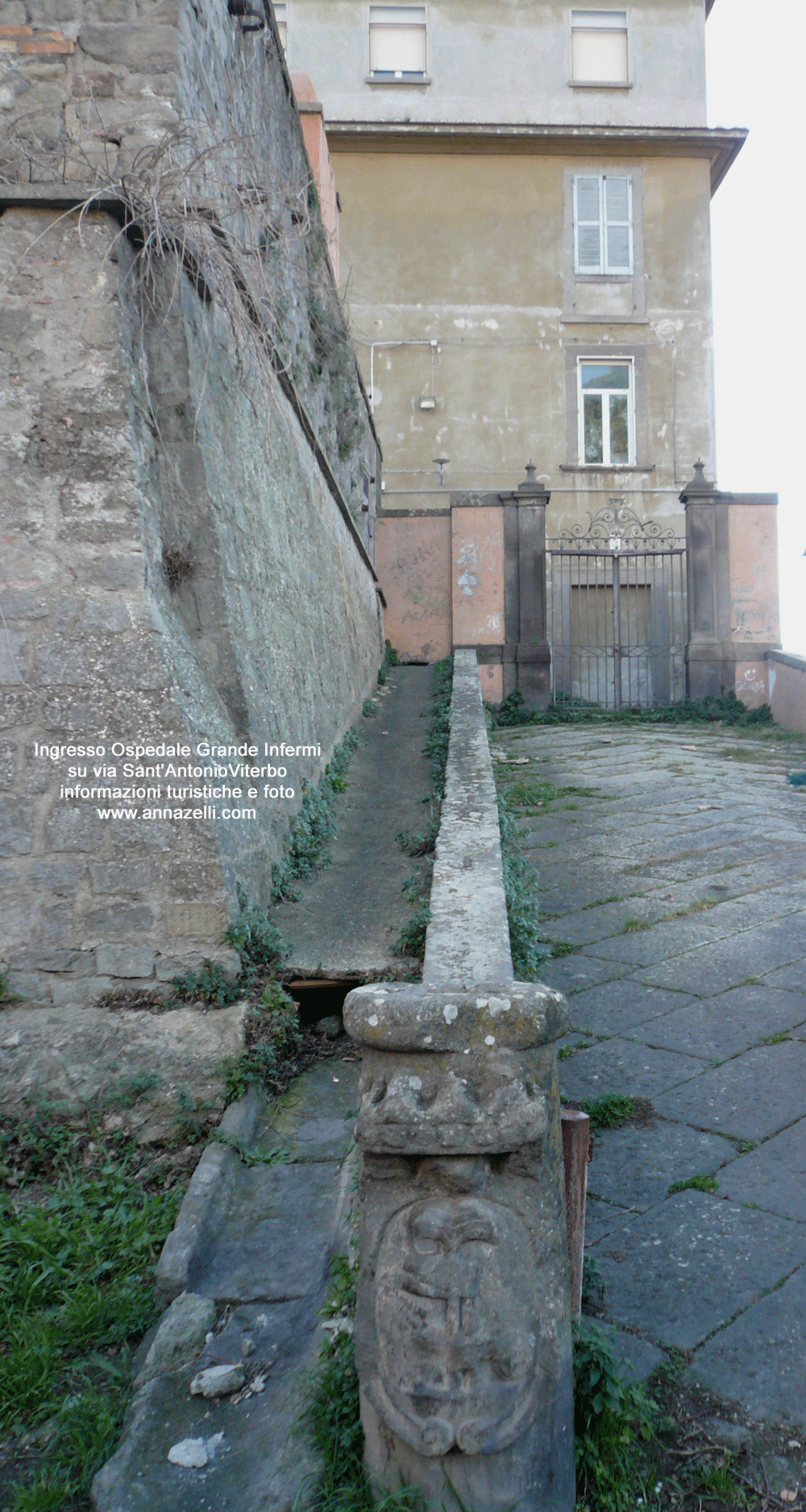 ingresso ex ospedale grande degli inermi viterbo su via sant'antonio info e foto anna elli