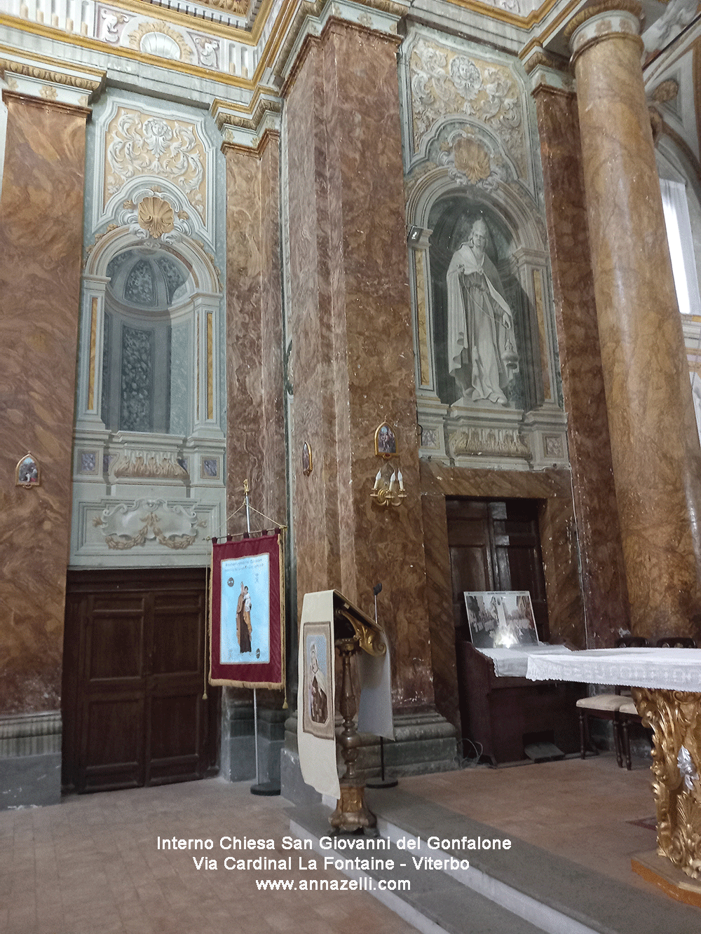 interno chiesa san giovanni del gonfalone via cardinal la fontaine viterbo info e foto anna zelli