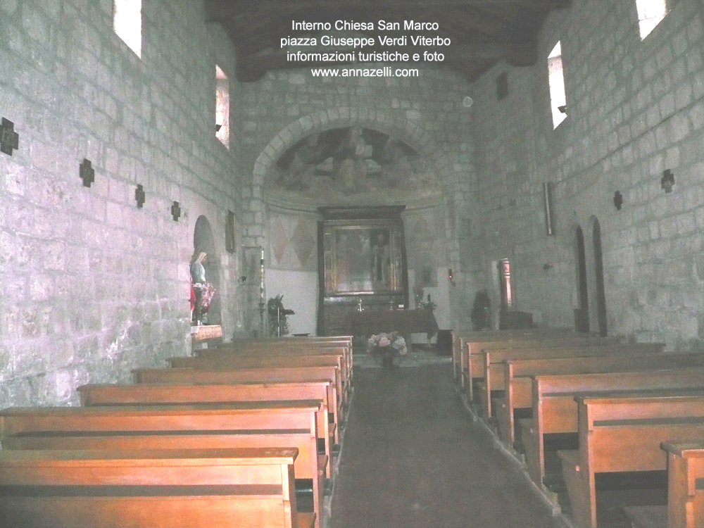 interno chiesa di san marco piazza giuseppe verdi viterbo centro info e foto anna zelli