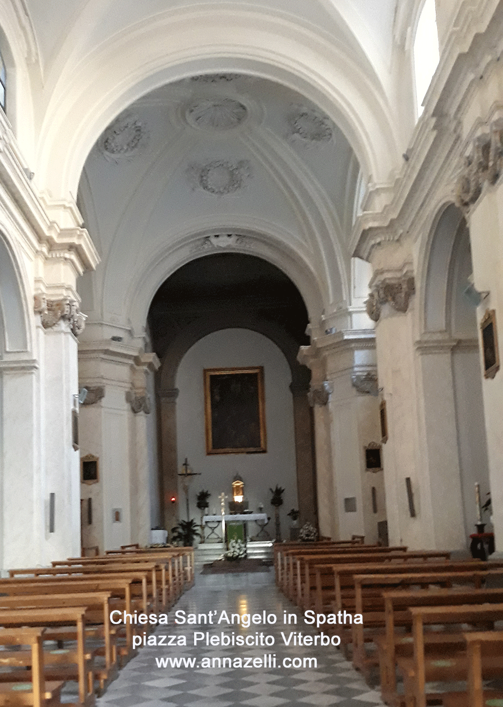 interno chiesa sant'angelo in spatha piazza del plebiscito Comune Viterbo