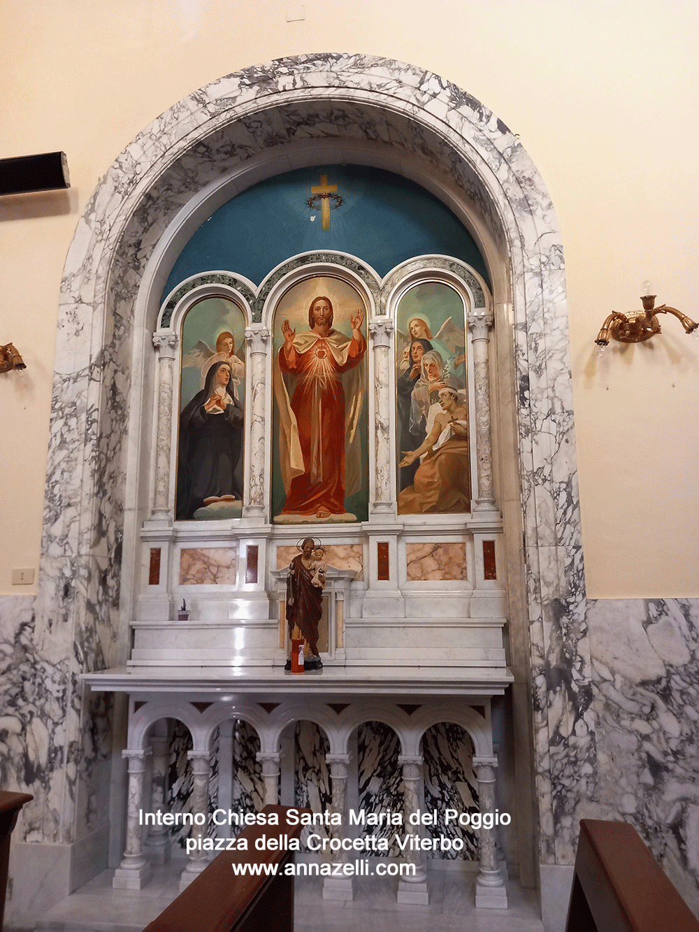 interno chiesa santa maria del poggio piazza della crocetta viterbo info e foto anna zelli