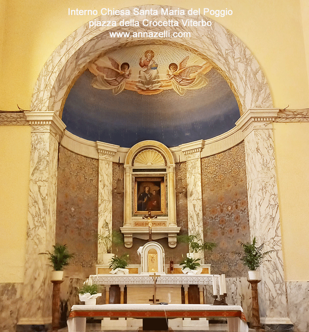 altare interno chiesa santa maria del poggio piazza della crocetta viterbo info e foto anna zelli