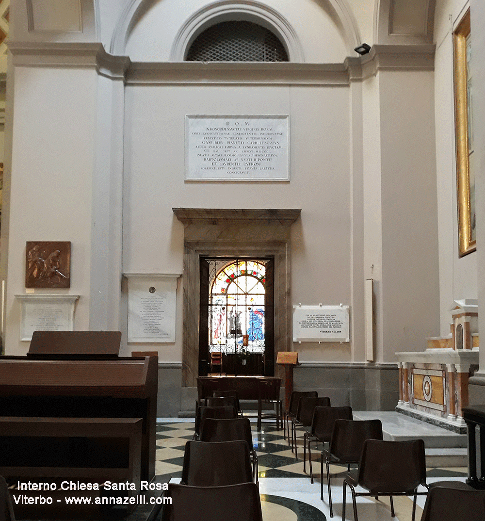 interno chiesa santuario santa rosa via santa rosa viterbo info e foto anna zelli