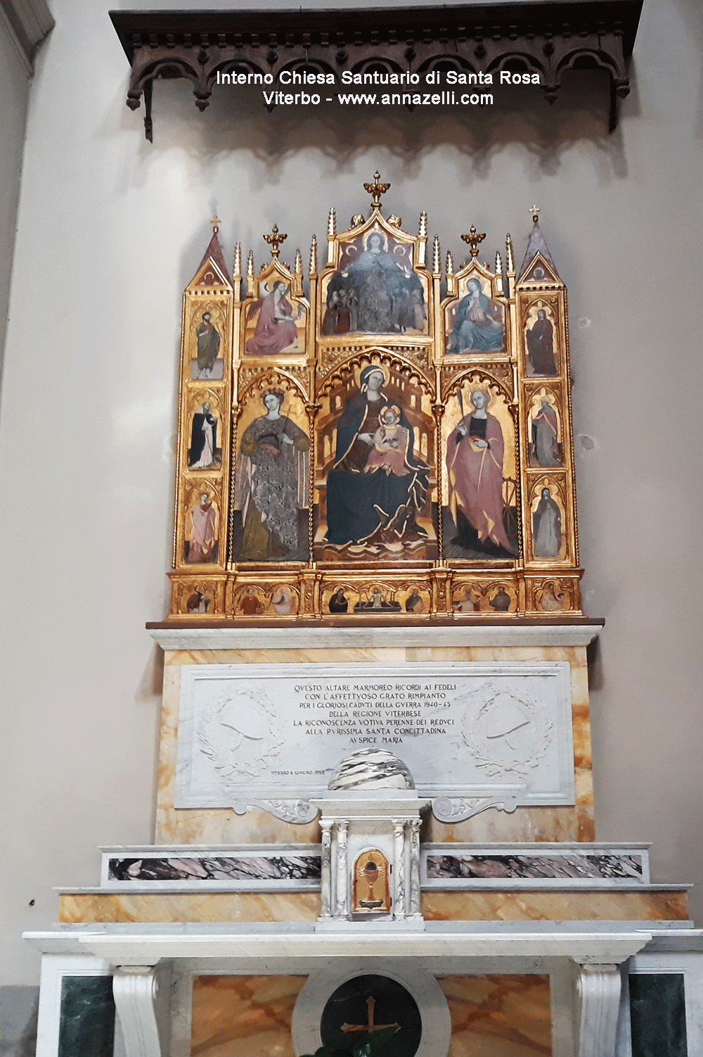 interno chiesa santuario di santa rosa viterbo info e foto anna zelli