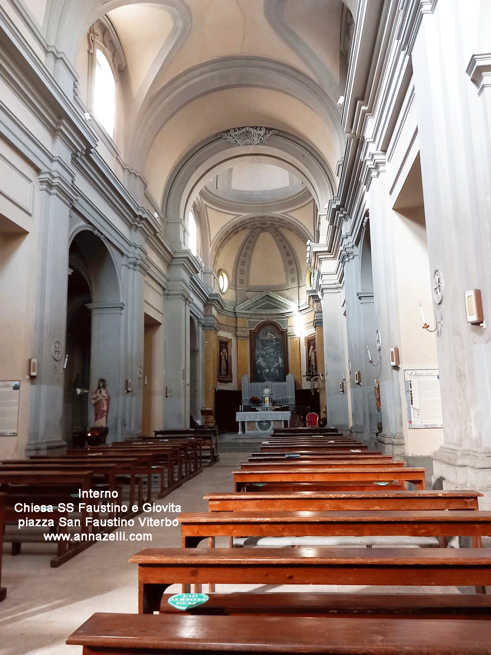 navata centrale chiesa ss faustino e giovita viterbo info e foto anna zelli