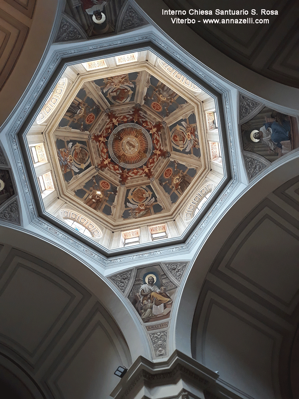 interno cupola chiesa santuario di santa rosa viterbo info e foto anna zelli