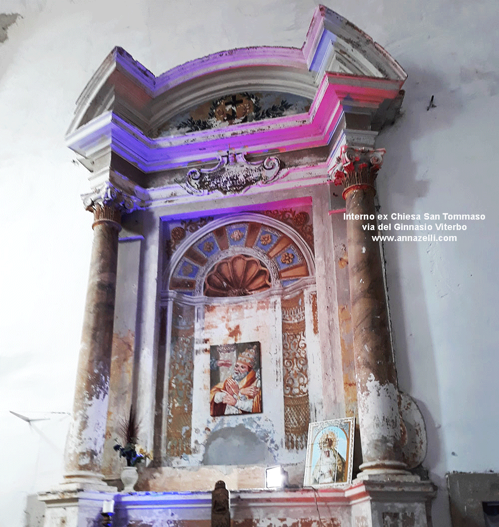 interno ex chiesa san tommaso via del ginnasio viterbo centro storico