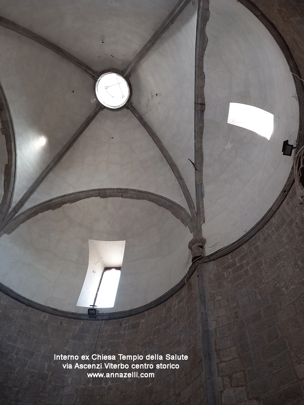 interno ex chiesa tempio della salute via ascenzi viterbo info e foto anna zelli