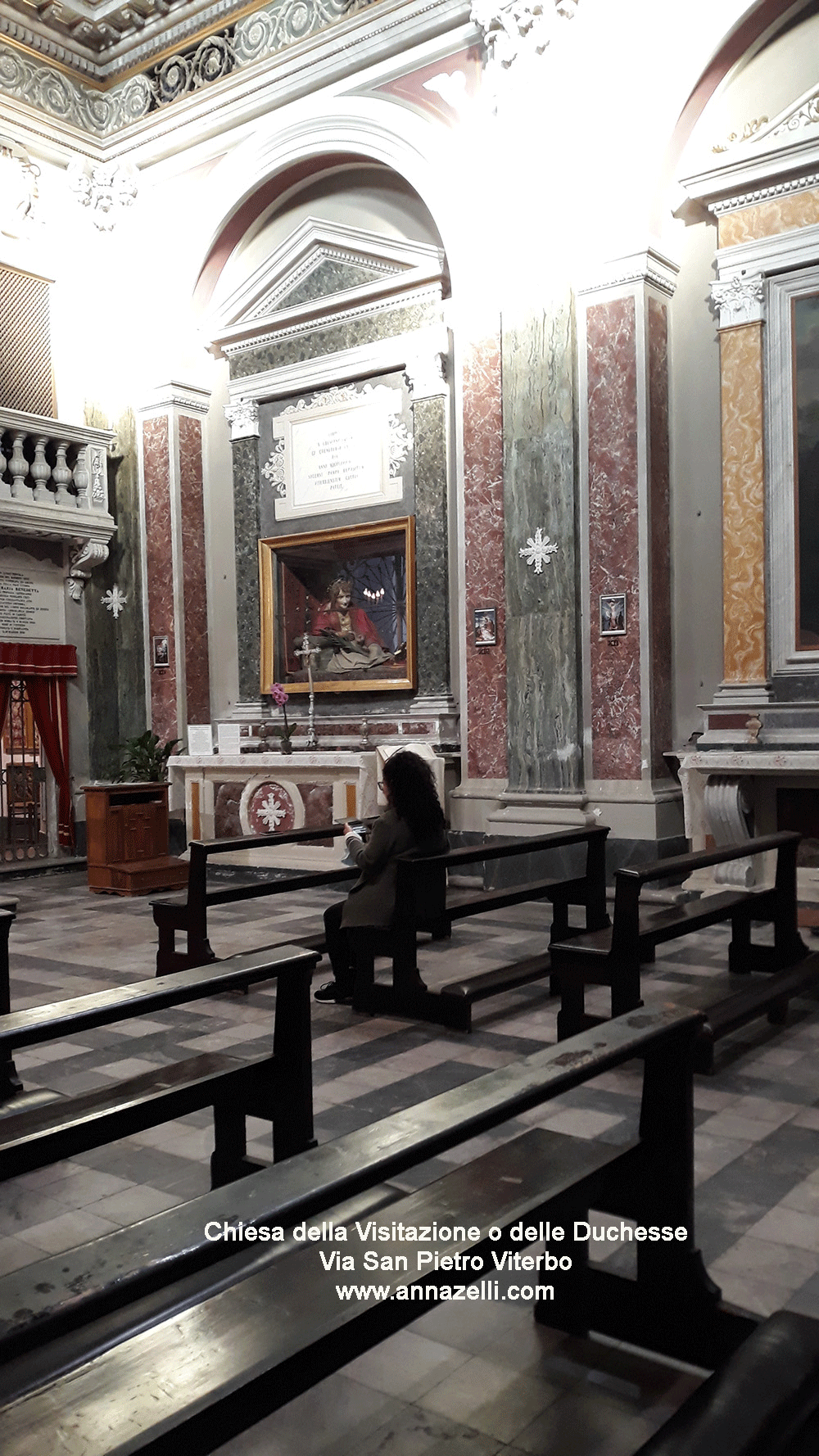 interno chiesa della visitazione o delle duchesse via san pietro viterbo info foto anna zelli