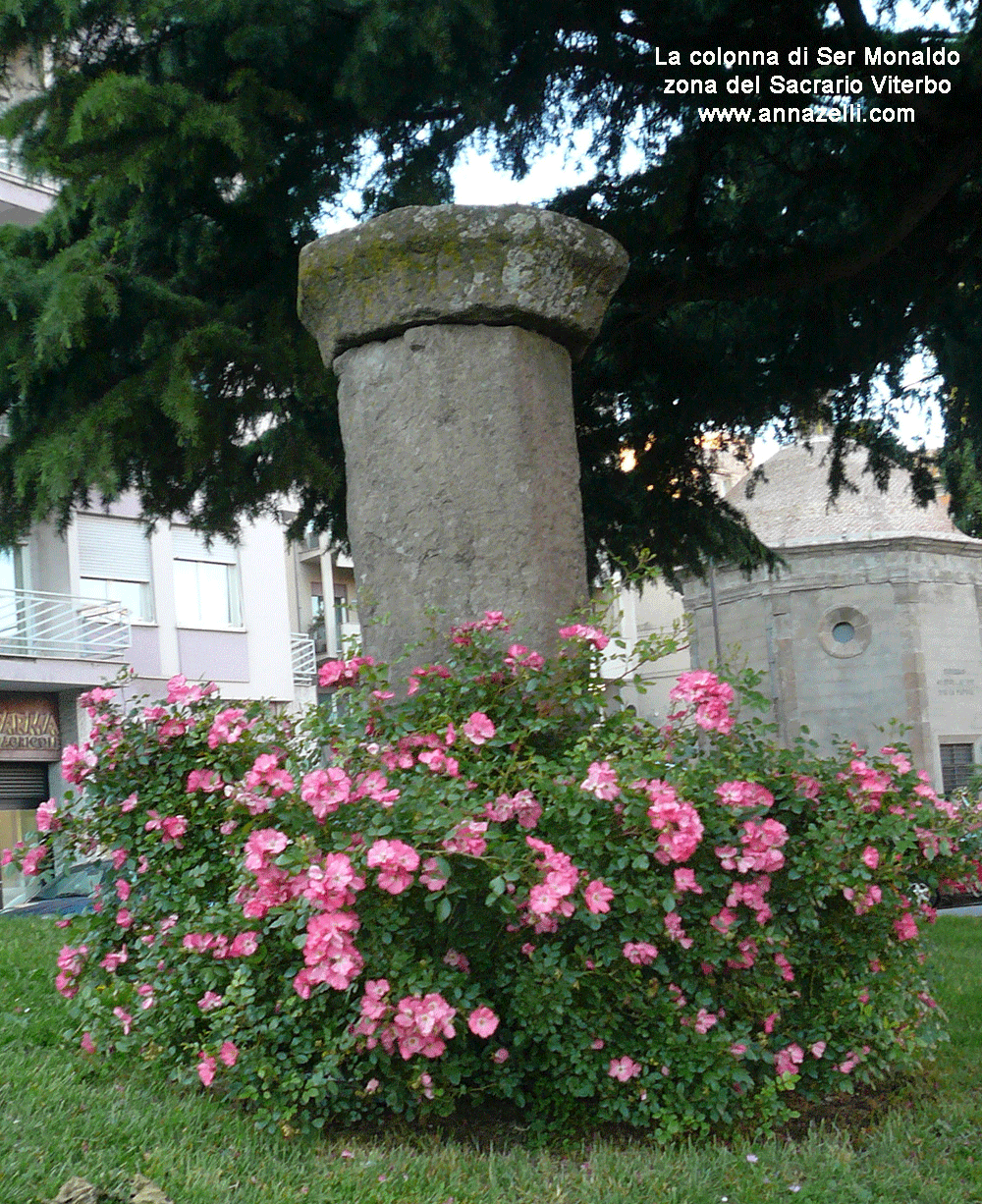 la colonna di ser monaldo viterbo zona sacrario info e foto anna zelli