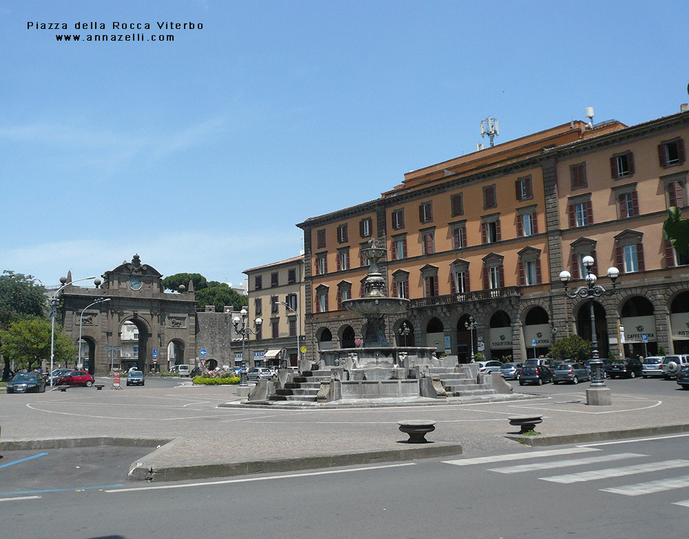 piazza della Rocca Viterbo centro storico info e foto anna zelli