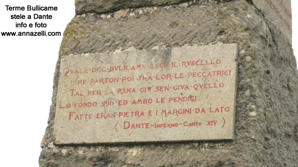 stele a dante alighieri terme del bullicame viterbo