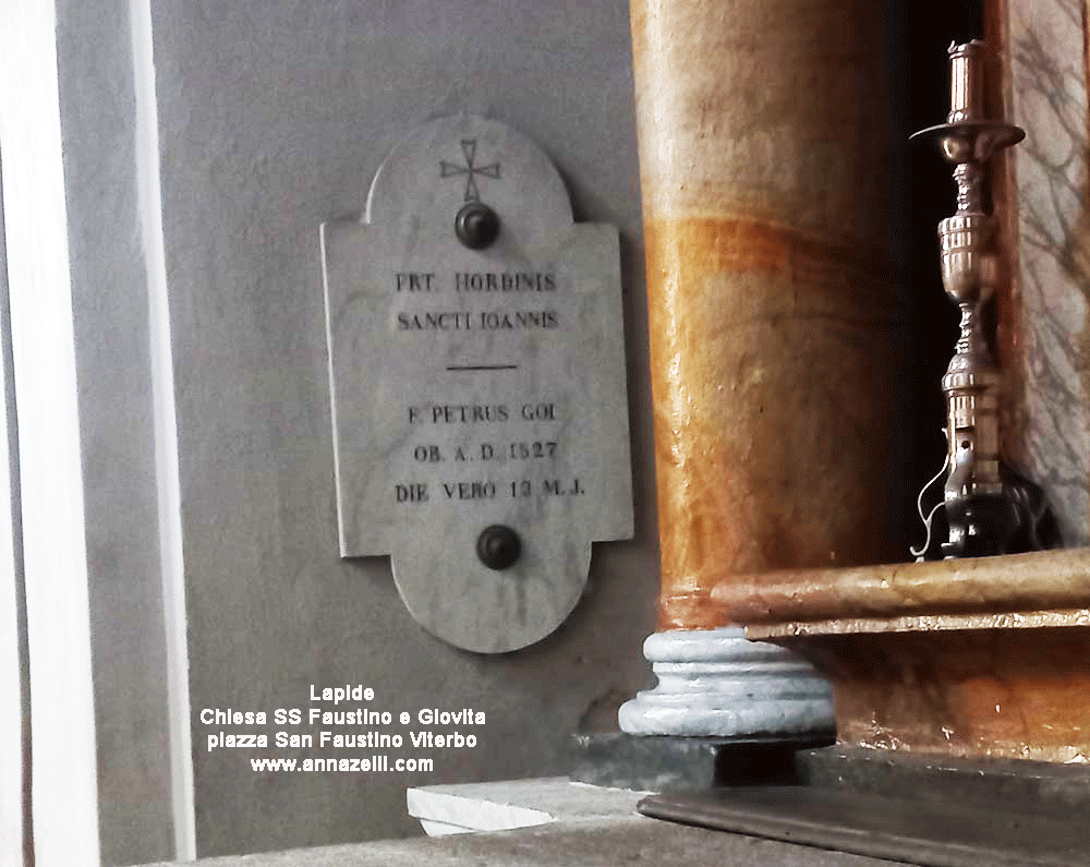 lapode alla Chiesa dei SS Faustino e Giovita piazza San Faustino Viterbo centro