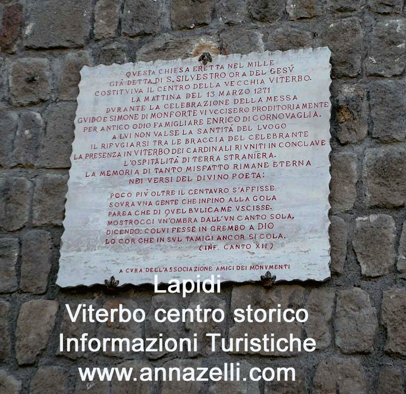 viterbo lapidi viterbo centro storico