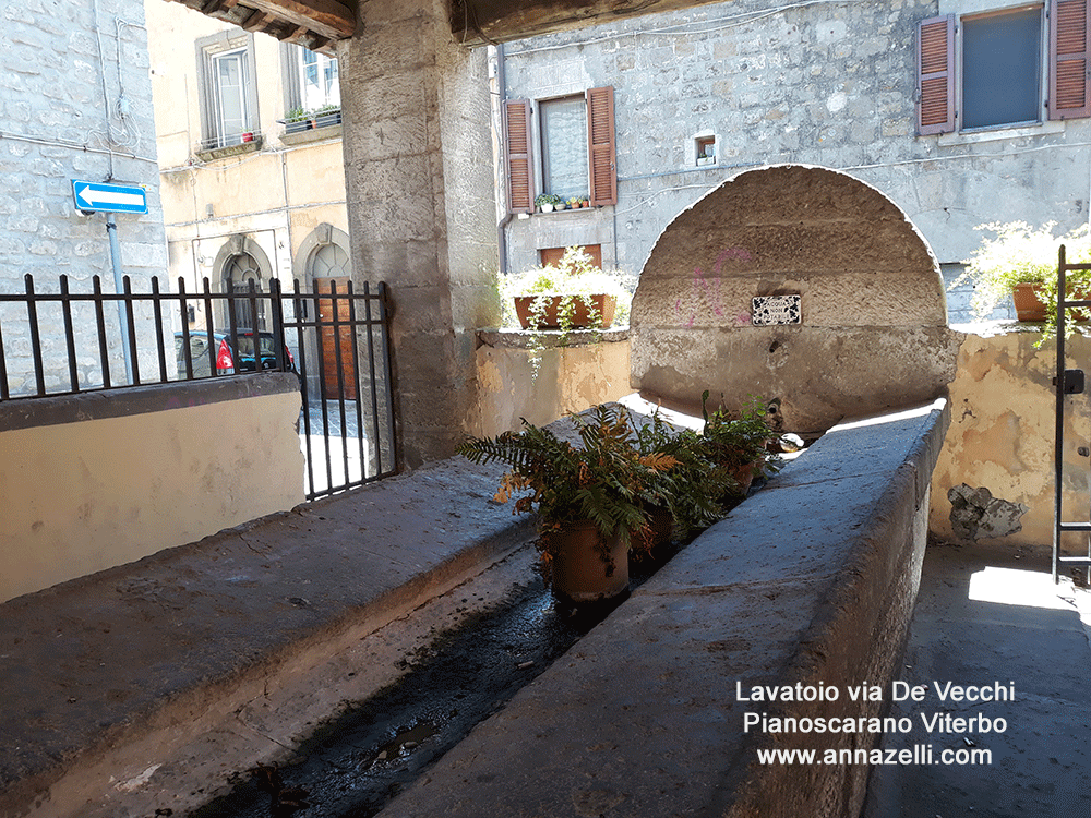 lavatoio pianoscarano via de vecchi viterbo