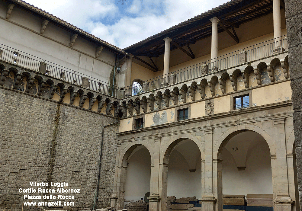 loggia cortile rocca albornoz viterbo piazza della rocca info e foto anna zelli