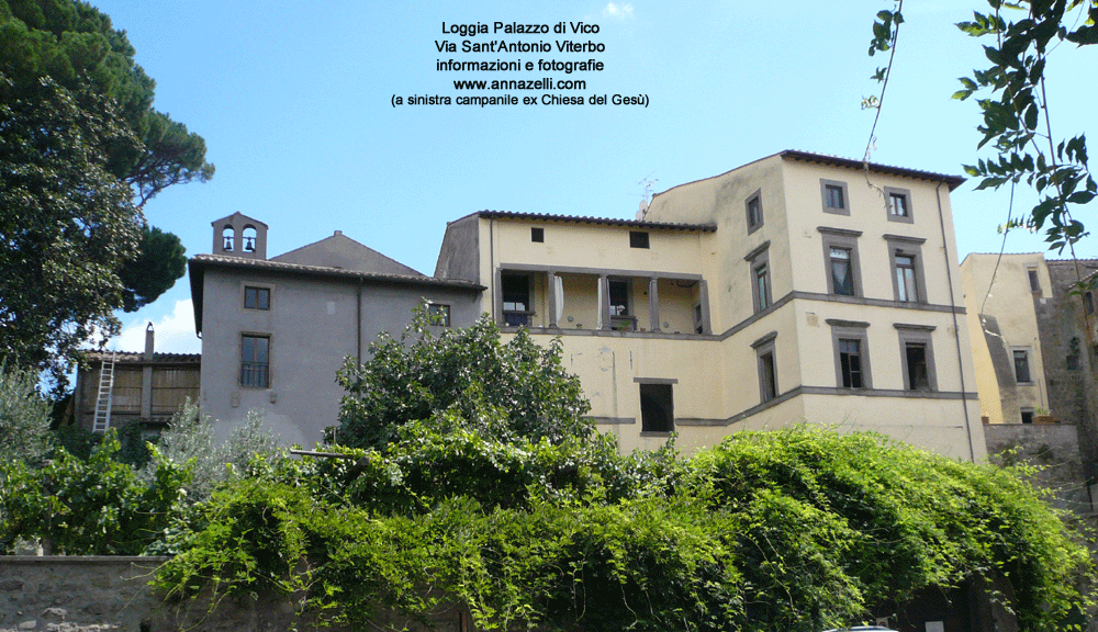loggia palazzo di vico via sant'antonio viterbo info fotografie anna zelli