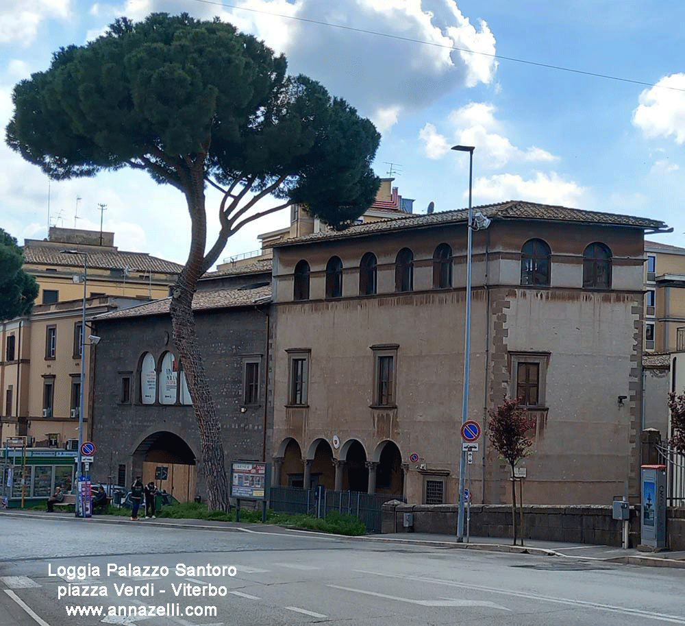 loggia palazzo santoro piazza verdo viterbo info e foto anna zelli