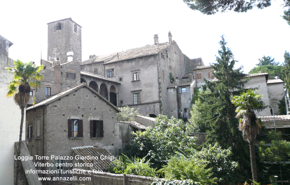 viterbo loggia torre giardino palazzo chigi info e foto anna zelli