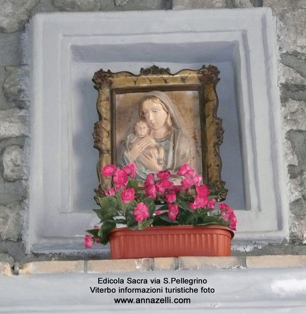 madonna con bambino edicola sacra via san pellegrino viterbo info e foto anna zelli