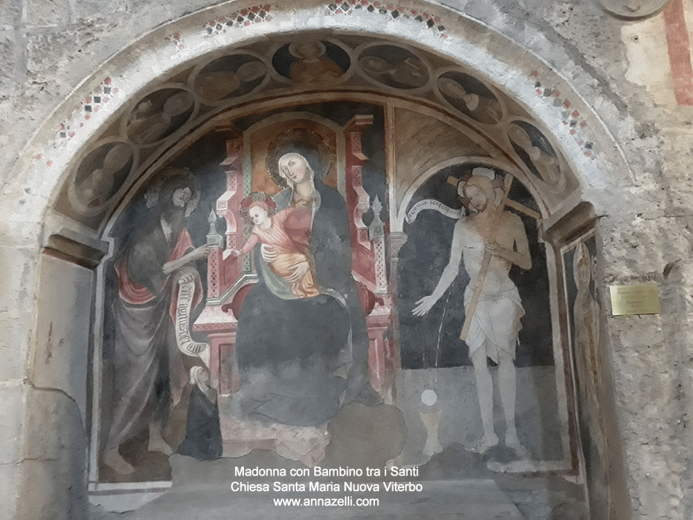 affresco madonna con bambino chiesa santa maria nuova viterbo info e foto anna zelli