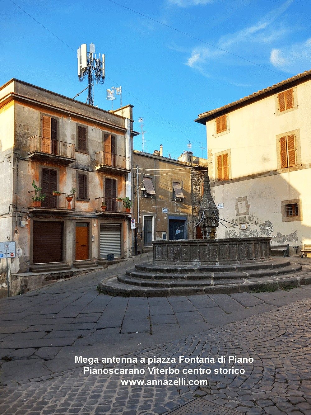 mega antenna a piazza fontana di piano pianoscarano viterbo info foto anna zelli