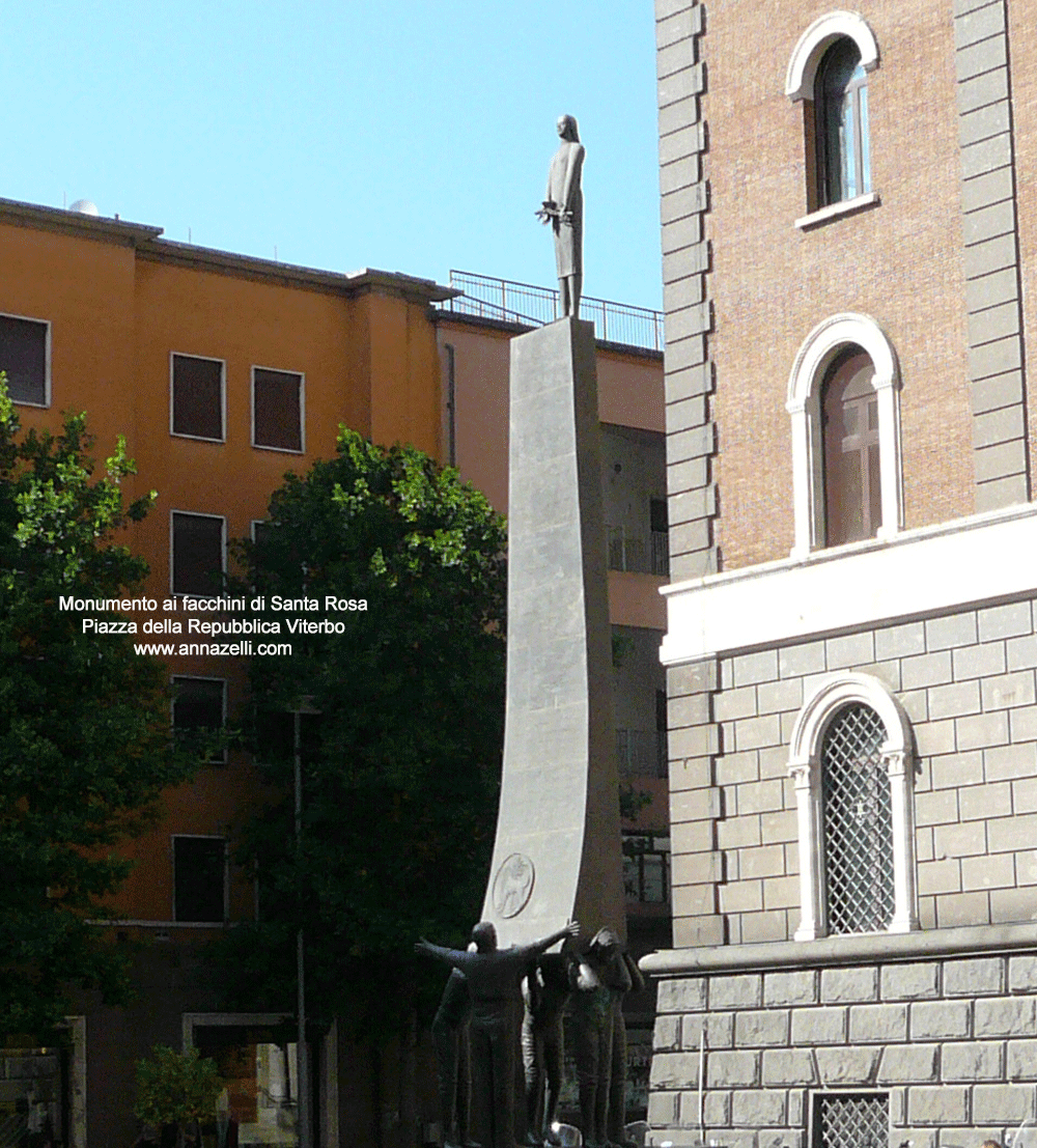 monumento ai facchini di santa rosa piazza della repubblica viterbo