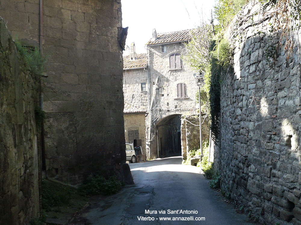 mura a via sant'antonio viterbo info e foto anna zellli