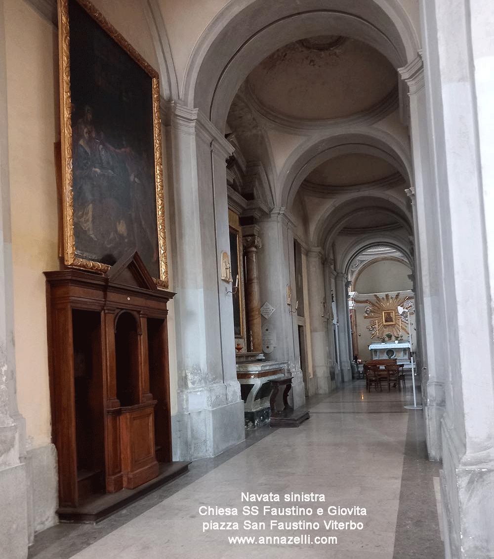 navata sinistra chiesa ss faustino e giovita viterbo info e foto anna zelli
