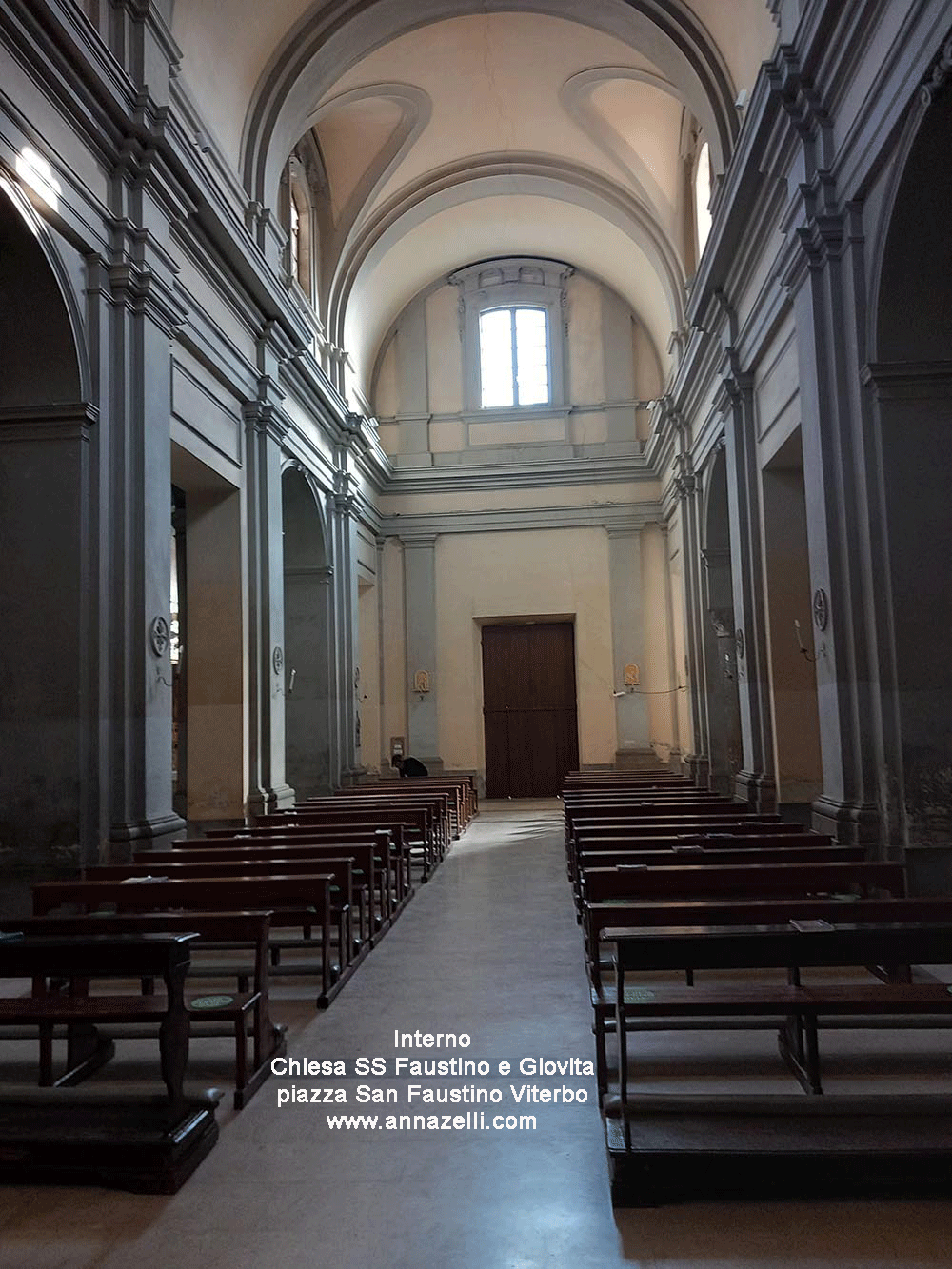 navata centrale chiesa ss faustino e giovita viterbo info e foto anna zelli