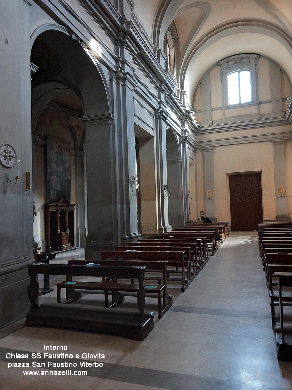 navata centrale chiesa ss faustino e giovita viterbo info e foto anna zelli