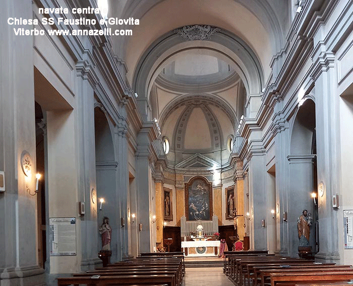 navata centrale chiesa ss faustino e giovita viterbo info e foto anna zelli