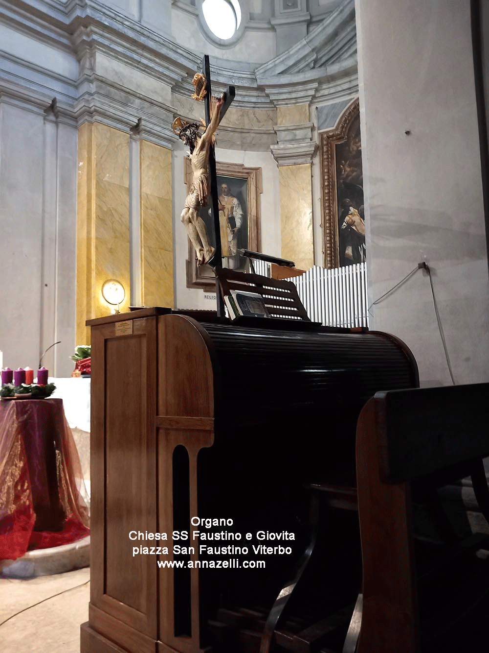organo chiesa ss faustino e giovita viterbo info e foto anna zelli