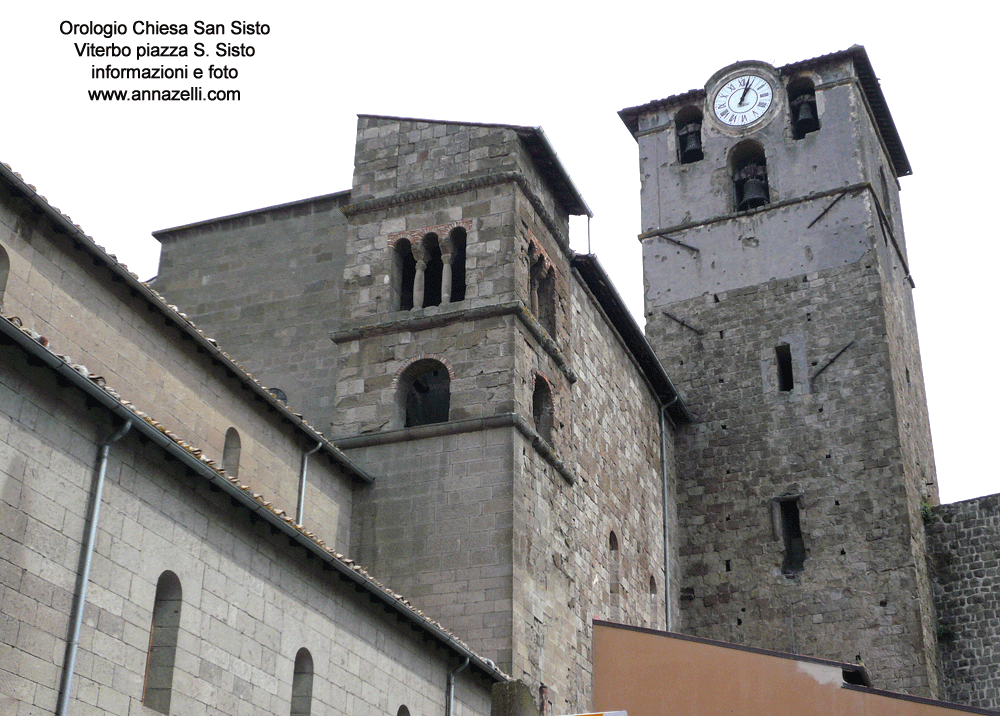 orologio chiesa san sisto viterbo piazza san sisto centro storico info e foto anna zelli