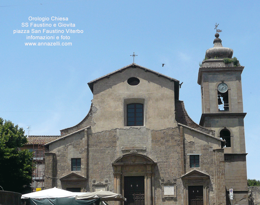 orologio chiesa ss faustino e giovita viterbo centro storico info e foto anna zelli