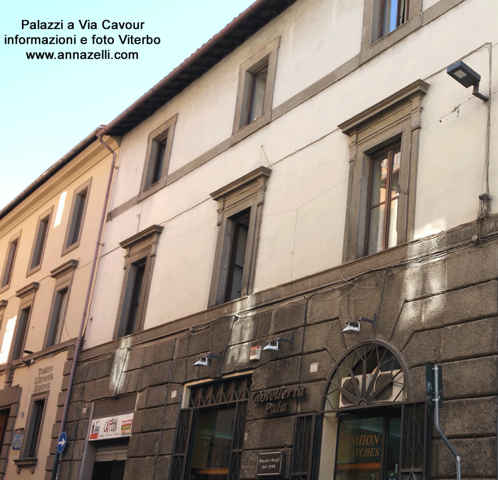 palazzi a via cavour viterbo centro storico