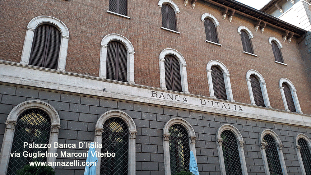 palazzo banca d'italia viterbo via guglielmo marconi centro storico