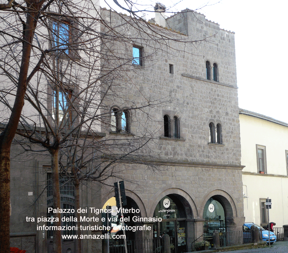 palazzo dei tignosi tra piazza della morte e via del ginnasio viterbo info e foto anna zelli