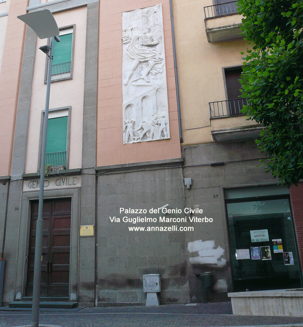 palazzo del Genio Civile via Guglielmo Marconi Viterbo centro storico