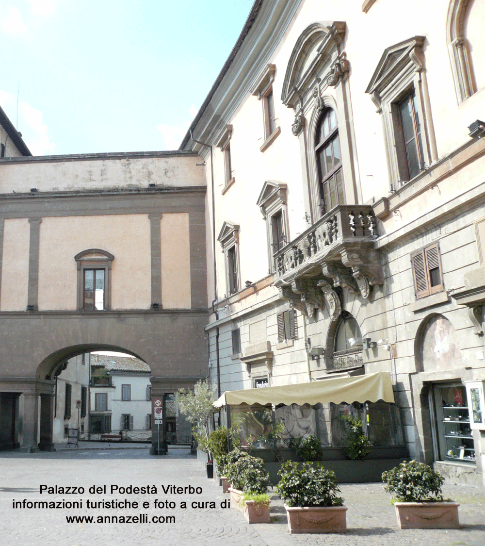 viterbo palazzo del podest lato arco via ascenzi foto anna zelli