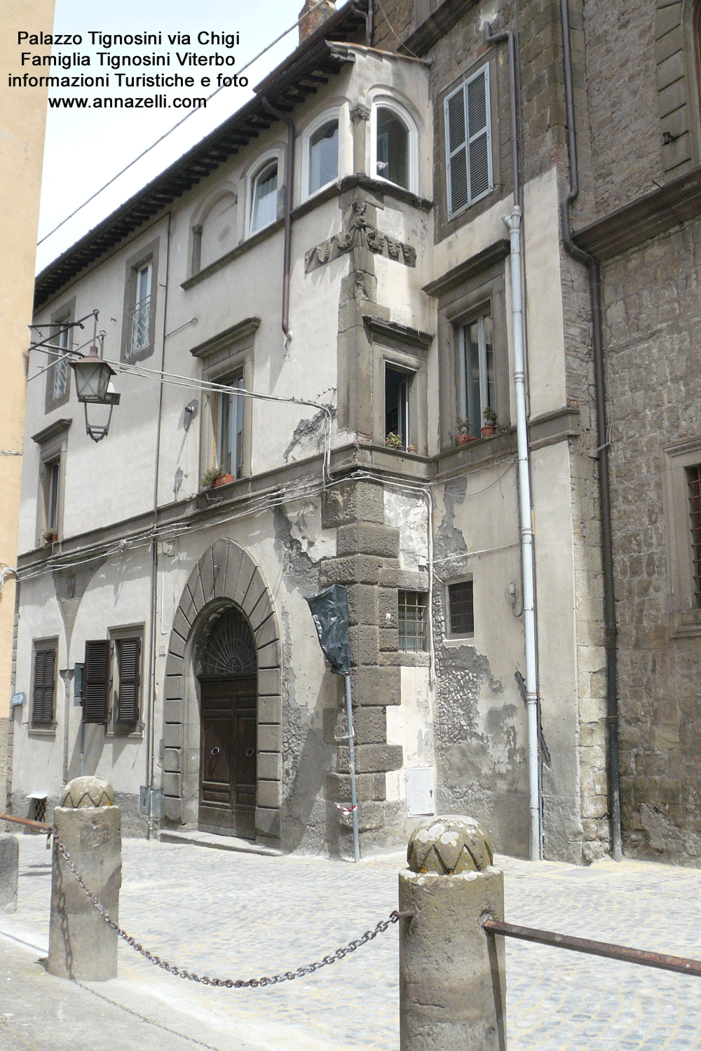 palazzo famiglia tignosini via chigi viterbo info e foto anna zelli