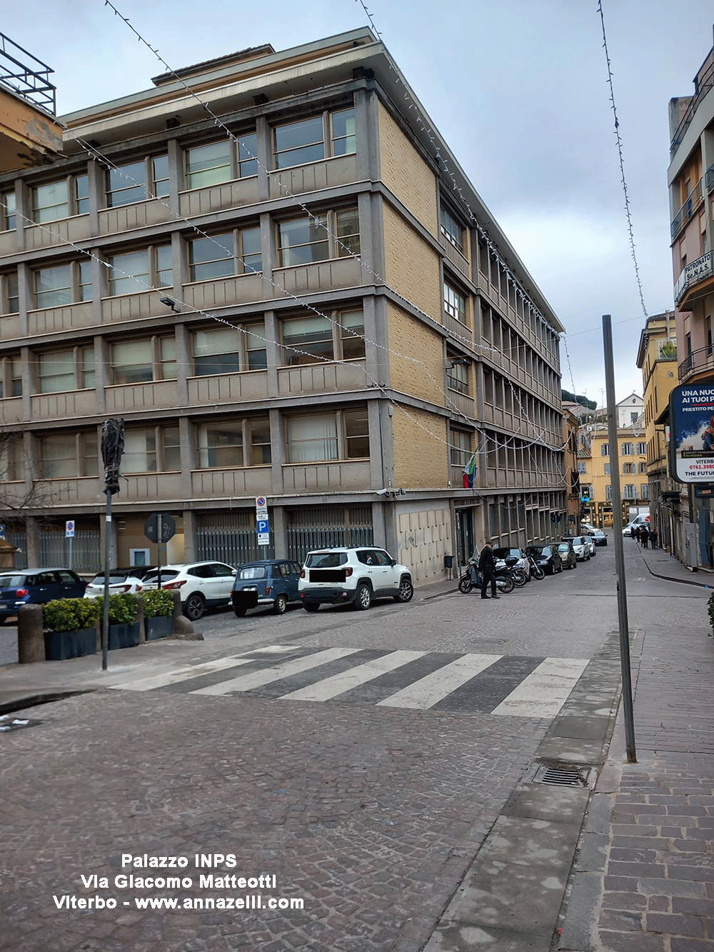 palazzo INPS a via giacomo matteotti viterbo centro storico info e foto anna zelli