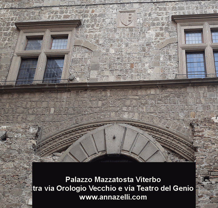 palazzo mazzatosta tra via orologio vecchio e via teatro del genio viterbo