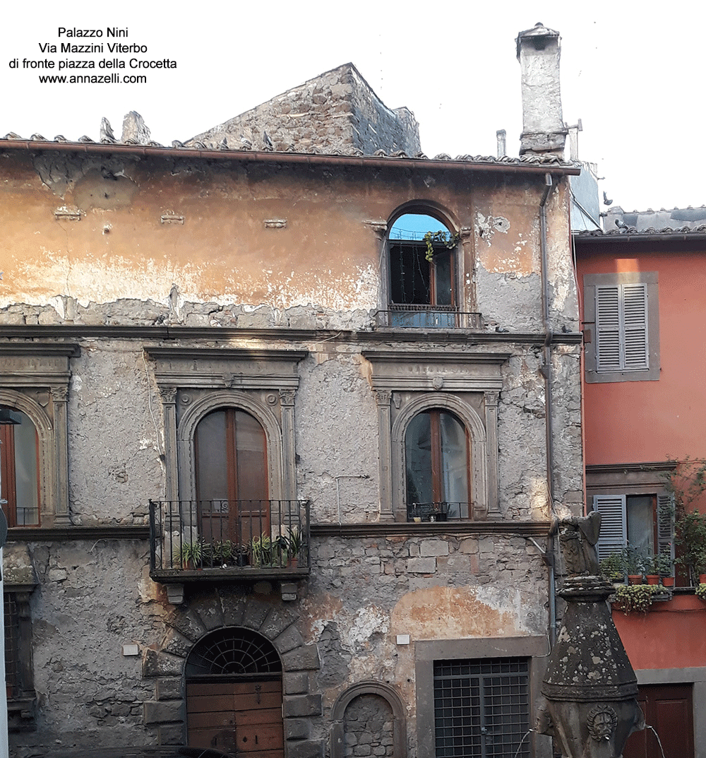 palazzo nini via mazzini di fronte piazza della crocetta viterbo info e foto anna zelli