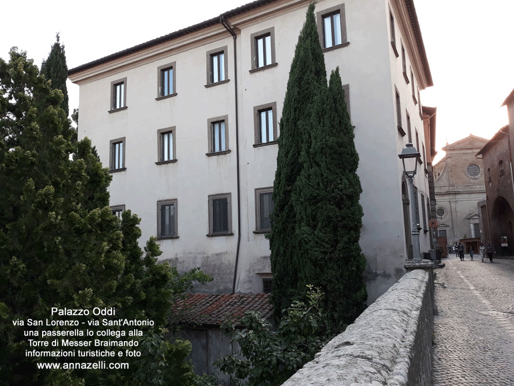 palazzo oddi tra via san lorenzo e via sant'antonio collegato alla torre bramante info e foto anna zelli