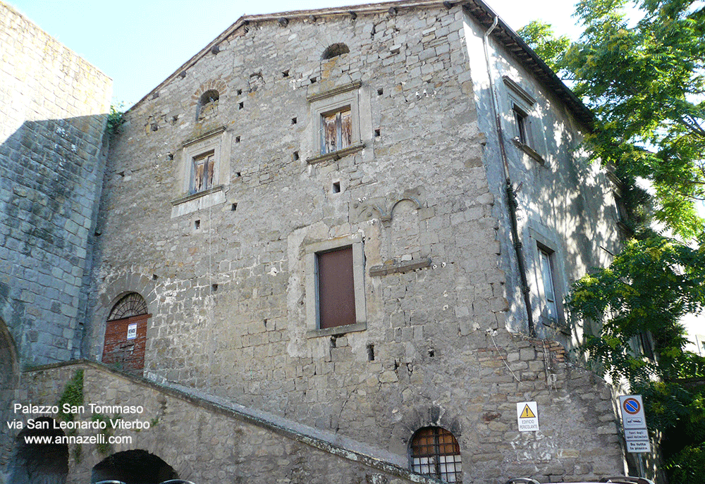 palazzo san tommaso a via san leonardo pressi porta fiorita viterbo info e foto anna zelli